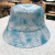 European and American Fashion Tie Dye Feather Bucket Hat Sun-Shade Fisherman Hat