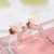 Creative Simple Rose Gold Titanium Steel Frosted Fox Stud Earrings Female Small Animal Earrings Small Jewelry Wholesale