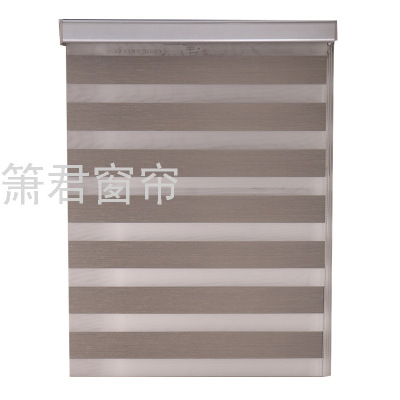 Foreign Trade Curtain Soft Gauze Curtain Shading Double-Layer Yarn Thickened Shutter Sunshade Venetian Blind Living Room Curtain Korean Style Awning Curtain