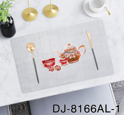 New PVC Glossy Plaid Placemat Factory Direct Sales