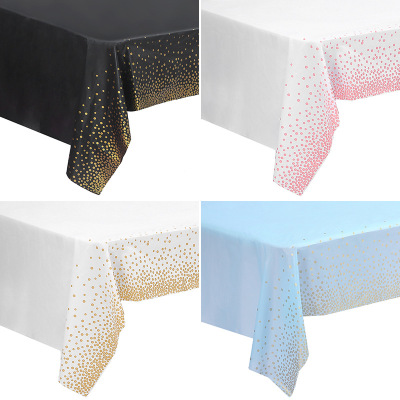 Tablecloth Customized Waterproof and Oil-Proof Cross-Border Amazon Dot Party Tablecloth Household Dustproof PEVA Party Tablecloth
