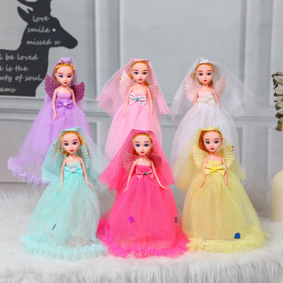 26cm Wedding Dress Angel Wings Princess Barbie Doll Toy Children's Game Doll Gift for Girls Gift