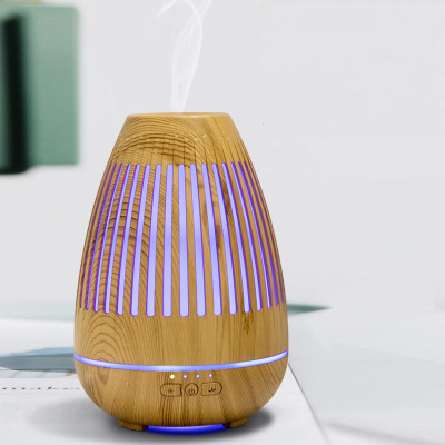 Amazon Timing Aroma Diffuser Wood Grain Essential Oil Diffuse Colorful Light Foreign Trade Mini Air Humidifier Purifying Fragrance