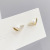 South Korea Dongdaemun Simple and Compact Wings Pearl Stud Earrings Elegant High Sense Girl Sweet Earrings Sterling Silver Needle