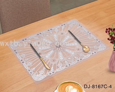 New PVC Rectangular Placemat Waterproof and Oil-Proof Placemat
