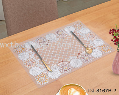 New PVC Rectangular Placemat Waterproof and Oil-Proof