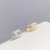 H Letter Zircon Micro-Inlaid Adjustable Ring Electroplated Real Gold Ring Open Light Luxury Personalized Cold Style Ins Ornament