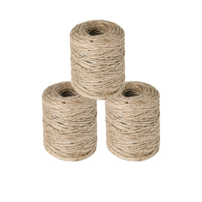 Hemp Rope DIY Hand-Woven Cylindrical Three-Strand Hemp Rope Natural Color Woven Decoration