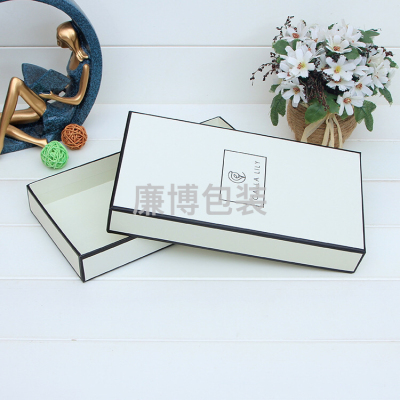 Customized White Clothes' Packaging Gift Box Fashion Tiandigai Scarf Scarf Gift Box Cardboard Clothes Paper Box