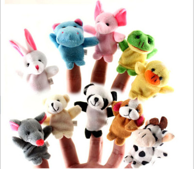 Finger Puppets Double Rounds Feet Animal Hand Puppet Finger Doll Story Telling Helper Plush Toy Cartoon Animal Hand Puppet