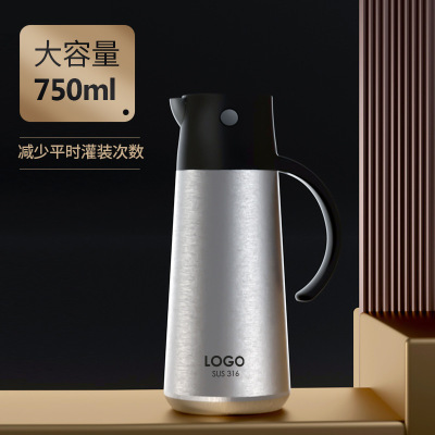 Automatic Lid-Opening 316 Stainless Steel Oiler Automatic Opening and Closing Oil Bottle Kitchen Household Oil Bottle Pot Leak-Proof Bottles for Soy Sauce and Vinegar
