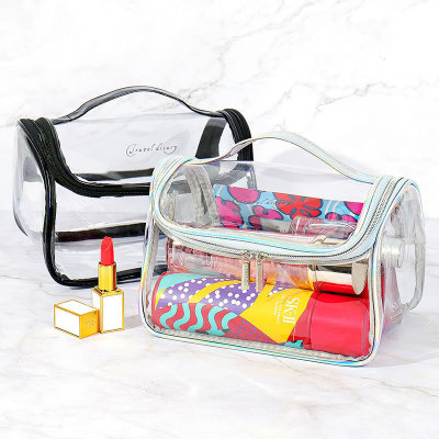 Internet Celebrity Transparent Simple Waterproof Large Capacity Fitness Wash Bag Bath Bag Ins Storage Bag Portable Cosmetic Bag