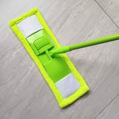 Coral Fleece Flat Mop Telescopic Rod Mop Water Absorbent Wipe Gray Thickened MOP 360-Degree Rotating Mop