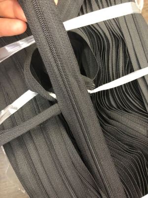 No. 3 Black Size Zipper Factory Direct Supply Products in Stock New Double Needle Tax-Included Textile Zipper