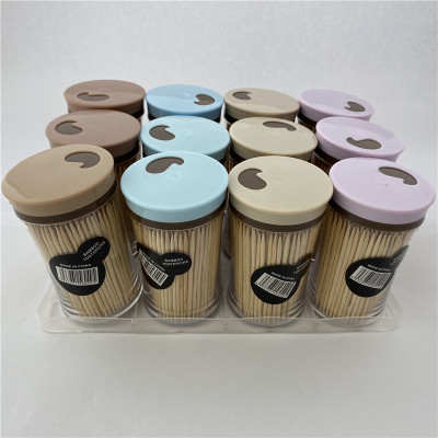 Toothpick New Small Waist Bottled Bamboo Toothpick Customized Disposable Daily Necessities for Export