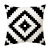 Pillow Cover Customized Black and White Geometry Series Sofa Cushion Cover Peach Skin Fabric Short Plush Printed Waist Support Pillowcase Cross-Border