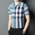2021 Summer Fashion City Trendy Men's Clothing Shirt New Polo Collar Non-Ironing Thin Short-Sleeved Plaid Shirt