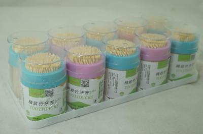 High Quality Large round Heart Bottled Bamboo Toothpick Disposable Double-Headed Toothpick Customized Wholesale