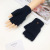 Cross-Border Spot Men's Flip Thickened Gloves Autumn and Winter Thermal Knitting Outdoor Finger Wool Cold-Proof Gloves