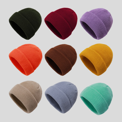 Cross-Border Amazon Hat Men's Autumn and Winter Outdoor Keep Warm Knitted Hat Dome Skullcap Winter Woolen Hat Beanie Hat Women