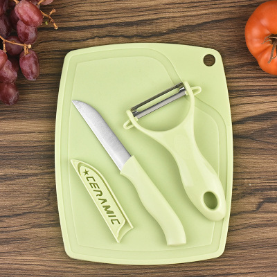 Stainless Steel 3 Pack Fruit Knife Set Cutting Board Scraping Peeler Fruit Knife Peeler Kitchen Knife Gift Knife