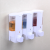 Hotel Three-Head Soap Dispenser Plastic Wall-Mounted Soap Lye Box for Soap Box Bath Bottle