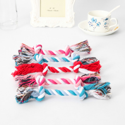 Dog Dog Chewing Rope Pet Supplies Cotton Knot 25G Double Knot Bite Rope Pet Toys Small, Medium and Large Dog Toys