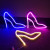 LED High-Heeled Shoes Neon Lights Internet-Famous Room Bedroom Layout Christmas Holiday Decoration