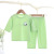 Summer New Children's Suit Boys and Girls Mask T Thin Three-Quarter Sleeve Home Wear Air Conditioning Clothes Suit Two-Piece Suit