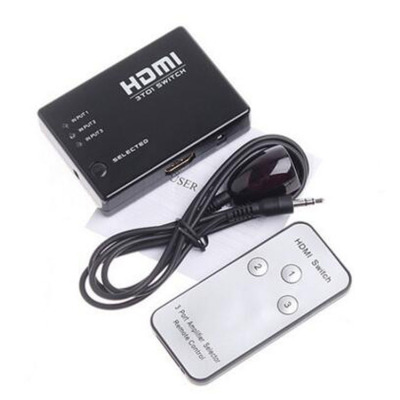 Wholesale HDMI Switcher Three-Input and One-Output 3 in 1 out Support 1080P with Remote Control with Infrared