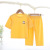 Summer New Children's Suit Boys and Girls Mask T Thin Three-Quarter Sleeve Home Wear Air Conditioning Clothes Suit Two-Piece Suit