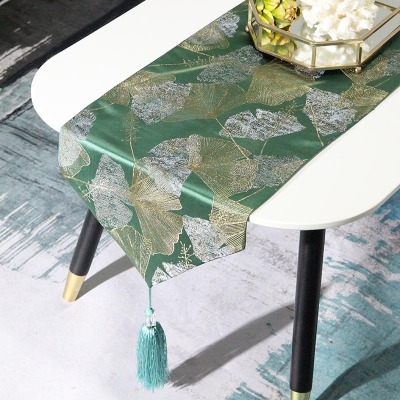 New Chinese Leaf Table Runner TV Cabinet and Tea Table Tablecloth Decorative Cloth Cover Towel Long Tablecloth Wholesale