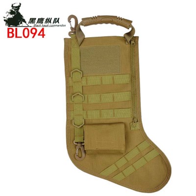 Tactical Molle Christmas Stockings Bag Military Bag Accessories Storage Bag Christmas Stockings Hanging Ornament Outdoor Sports Adult Christmas