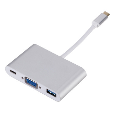 Wholesale TYPE-C to VGA High Definition Conversion Line Usb3.1 Type-C to VGA Cable with Power Supply