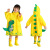 Girls' Raincoat Kindergarten Primary School Students Cartoon Poncho Children Waterproof with Schoolbag Position Dinosaur Boys Children Rain Gear