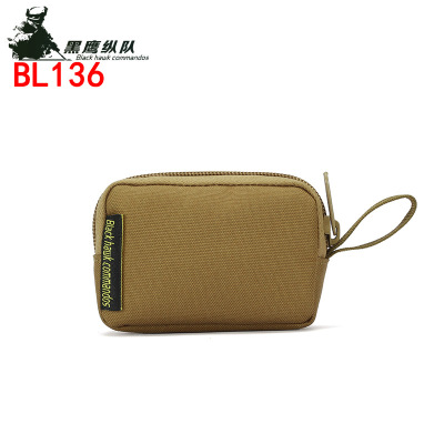 Factory Direct Sales Triangle Buckle round Key Case Earphone Bag U Disk Portable Headset Protective Bag Amazon Hot