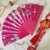 Red Flat Plate Silk Cloth Fan-Western Simple Wedding Celebration Decoration RED DOUBLE HAPPINESS Props New Chinese European Style Cheongsam Folding Fan