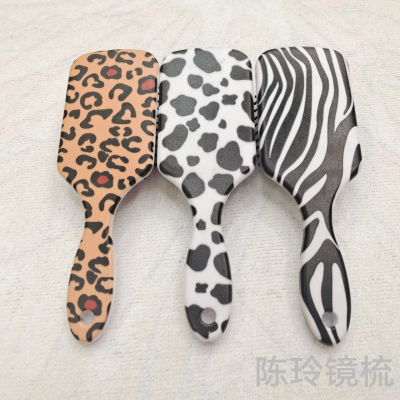 Cows Pattern Leopard Polka Dot Leopard Print Massage Comb Female Korean Style Cute Student Household Anti-Static Does Not Hurt Hair Air Cushion Comb