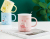 Three-Dimensional Relief Cartoon Cute Object Calf Ceramic Cup with Cover Spoon Mug Home Tea Brewing Cup Coffee Cup