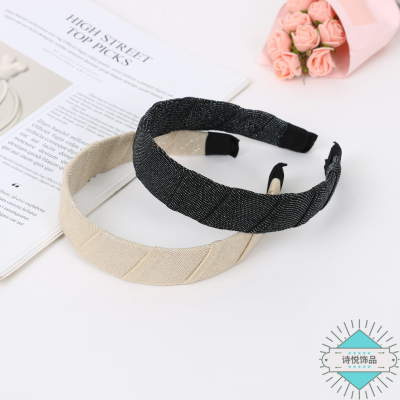 Japanese and Korean Winding Bag Cloth Headband Headband Finished Product Simple Fashion All-Match Hair Accessories Shiyue Jewelry Supply