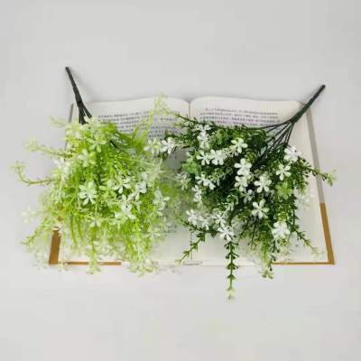 Factory Direct Sales Plastic Water Plant Bouquet Square Engineering Decoration Simulation Milan Grass