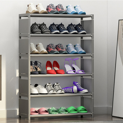 Non-Woven Shoe Cabinet Panoramic Solid Color Simple Shoe Rack Combination Shoe Cabinet Folding Multi-Layer Shoe Cabinet Factory Direct Supply
