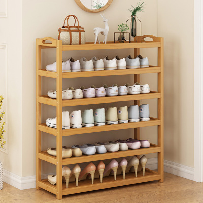 Bamboo Shoe Rack Simple Door Home Indoor Economical Shoe Cabinet Bamboo Shoe Rack Beautiful Storage Rack Multi-Layer