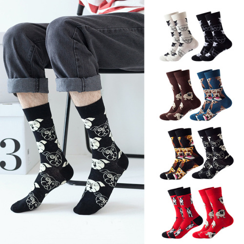 Spring and Autumn High-Top Sos Women‘s Mid Tube Stoings Ins Fashion Net Red Style Couple Graffiti European and American Street Sos Men