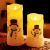 Christmas Snowman Electronic Candle Three-Piece Paraffin Shake Candle Light