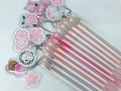 Pendant Gel Pen Fresh Girl Heart Beautiful Pendant Pen Student Office Supplies Creative Cute Stationery