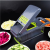 12-Piece Manual Chopper Multi-Function Dicer Three Colors