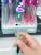 Korean Creative Flamingo Quicksand Sequins Fairy Pen with Light Cartoon Cute Student Stationery Gel Pen Wholesale