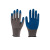 Spot Supply Gray Yarn Blue Labor Protection Gloves 13-Pin Wrinkle Labor Protection Gloves Latex Labor Protection Gloves Work Dipping Gloves