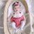 Infant Summer New Baby Girl Plaid Doll Collar Triangle Rompers Fresh Pastoral Style Casual Clothes Jumpsuit
